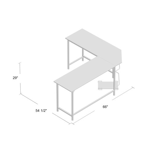 Latitude Run® Menasha 66.13'' Desk & Reviews Wayfair
